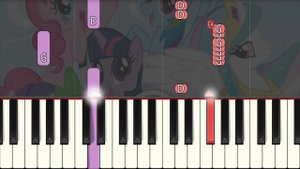 Cupcakes Song - My Little Pony (SLOW) Both Hands Easy Piano Tutorial Friendship Is Magic - Season 1