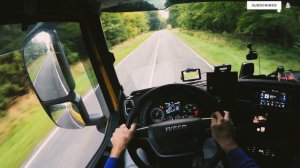#POV driving in Germany - Bad Sobernheim #trucking #iveco #s-way #forest