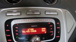 Ford Mondeo 4 Настроить дату и время в магнитоле SONY  # 1