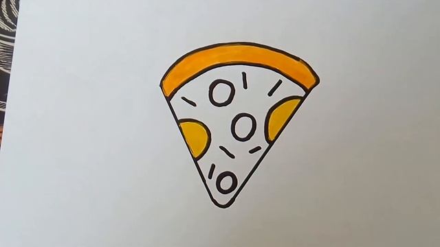 How to draw a pizza easy | Як намалювати піццу | Как нарисовать пиццу | Como dibujar pizza
