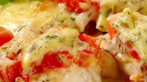 Минтай рецепты - минтай с помидорами с сыром - Вкусные Рецепты