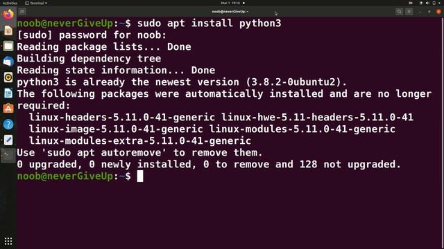 Install python (latest) in Ubuntu in 2 minutes with single command.