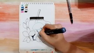 Рисую необычный коктейль по уроку Volha School // Lydia Igorevna