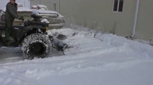 снегоотвал на квадроцикле Сокол
