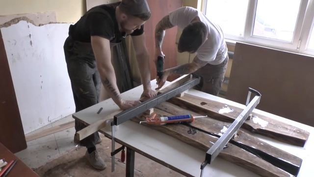 Провели мастер класс по работе со слэбами и эпоксидкой. Как это было