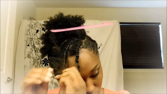 Natural Hair Updo On 4b4c MediumShort naturalhair Tutorial