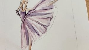 Как нарисовать балерину? Быстро. Акварелью