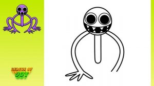 How to DRAW PURPLE from ROBLOX RAINBOW FRIENDS