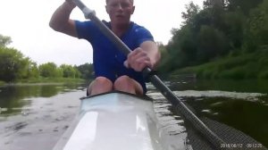 Байдарка спортивная. Тренировка на Москве реке. Первые шаги в освоении новой техники