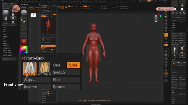 ZB_12 | How To Import A Front & Back Reference Image On 1 Plane With With Subtitles (4k)