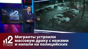 Мигранты устроили массовую драку с ножами и напали на полицейских