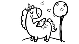 Рисуем единорога - Рисунки для детей