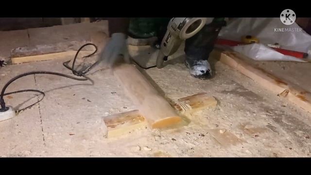 из дровяного горбыля делаем заготовку на забор. смотреть онлайн