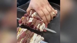Как приготовить шашлык из говядины | шашлык из говядины с жировой сеткой