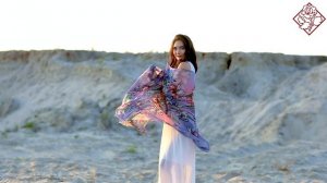 Палантин шерстяной набивной "10755", вид 13,