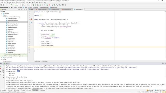 Kotlin Beginner | Kotlin | Training | Learn Kotlin By Making App | More on Classes in Kotlin