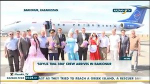 ‘Soyuz TMA 18m’ crew arrives in Baikonur