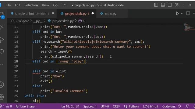python basic ai bot project learn with mistakes смотреть онлайн