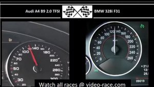 Audi A4 B9 2.0 TFSI VS. BMW 328i F31 - Acceleration 0-100km/h