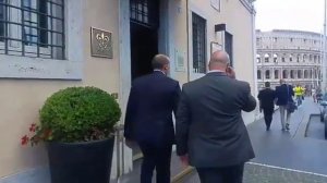 Palazzo Manfredi: l'arrivo di Baldissoni e Zecca 12.9.2017