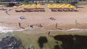 крым - пос береговой . золотой пляж с высоты