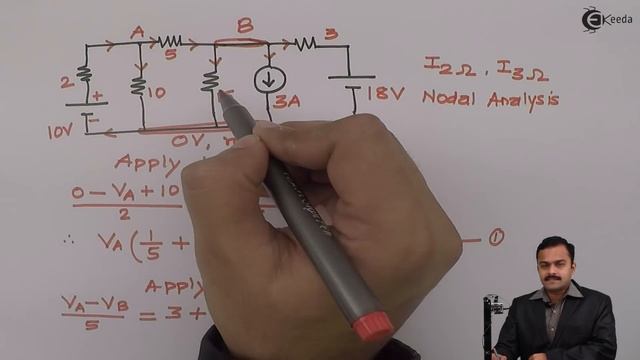 Nodal Analysis : Problem 2 - DC Circuits - Basic Electrical Engineering смотреть онлайн