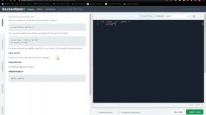 HackerRank Python Problem "Say Hello World" || Competitive Programing With Python @Codolearn