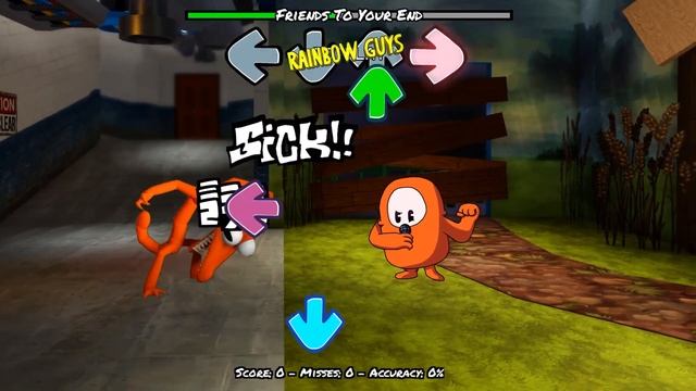 Rainbow Friends VS FALL GUYS | (Roblox FNF Mod) смотреть онлайн