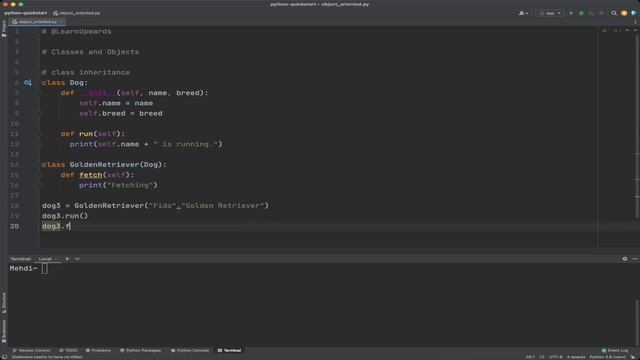 Python Classes and Object Oriented Programming