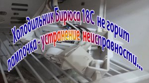 Холодильник Бирюса 18С не горит лампочка-устранение неисправности