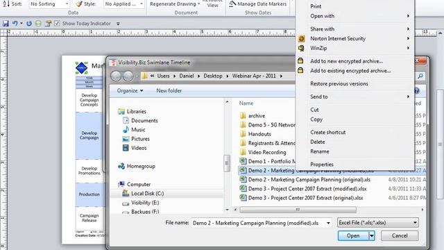 Swimlane Timeline Webcast April 2011 - part 3 of 7 (Excel Outline and Percent Complete).wmv смотреть онлайн
