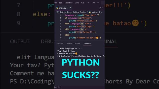 C++ is KING?? Python Sucks?? #python #coding #programming