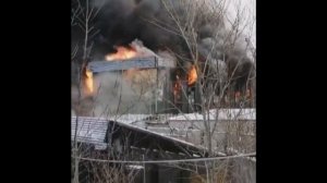 Пожар в ИК на Бабарынке, Тюмень, 25.12.2019