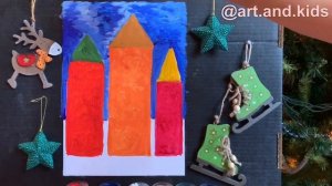 Новогодний марафон. Урок 5. Рисуем зимний город.