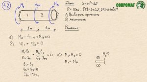 СОПРОМАТ. Кручение. Статически неопределимая задача 4.2.
