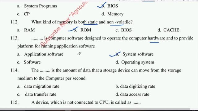Most Expected Questions of Computer Science For NSCL & FCI AGM Exam|Meghna Ma'am|Agriculture & GK