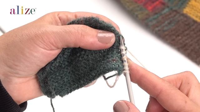 Alize Angora Gold Batik ile Patchwork Yelek • Patchwork Vest • Жилет Пэчворк смотреть онлайн