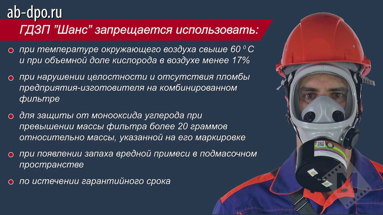 Газодымозащитный противогаз "ШАНС"