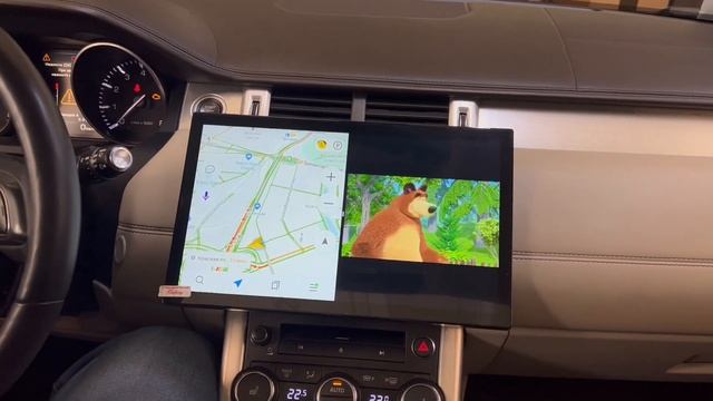 Range Rover Evoque - большой монитор взамен штатного + круговые камеры смотреть онлайн