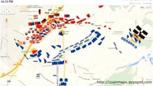 The Battle of Waterloo - Animated on a Google Map