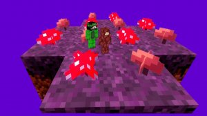 Скайблок с Динозавром на сервере mystery world