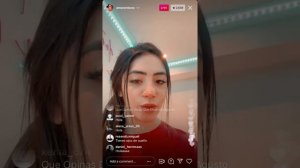 Live de Amaranta en Instagram. La atacaron en Tiktok por decir que Augusto solo quería seguidores.