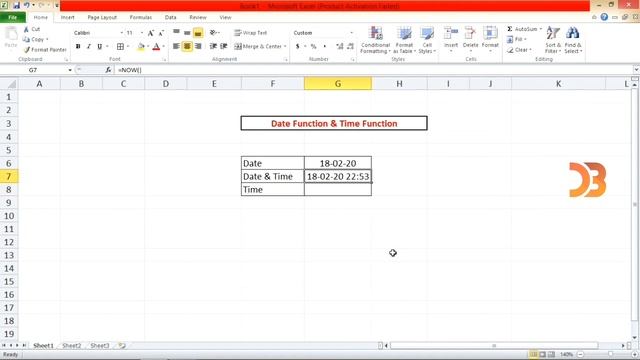 How to insert current Date and Time in Excel - Lesson 6 смотреть онлайн