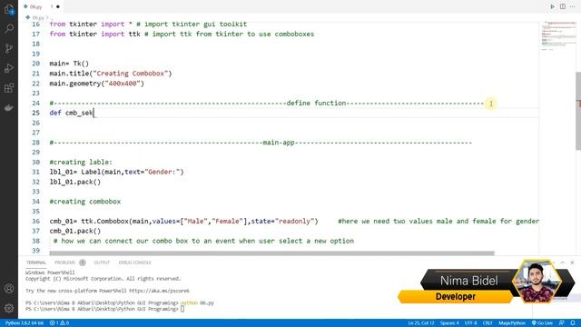 Python Tkinter GUI Programming #06 (Creating Combobox) + events смотреть онлайн
