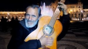 Javier el guitarrista de la Plaza España Sevilla