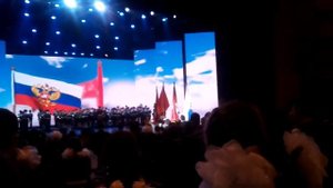 Вынос флага кадетов. ( Кремлевский дворец)