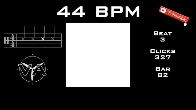 44 BPM Metronome @ 4/4 Bars Counting смотреть онлайн