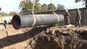 Монтаж трубы Ду900 Tyton