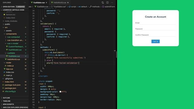 Easy Form Validation with Vuelidate | Vue 3 Tutorial смотреть онлайн