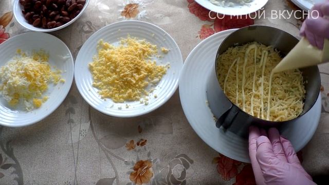 Салат из курицы и фасоли | САЛАТ ПАЛЬЧИКИ ОБЛИЖЕШЬ